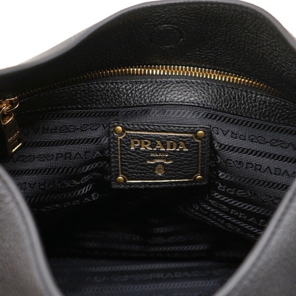 Prada Elegant Black Hobo with Gold Details - Picture 5 of 6